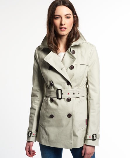 Womens - Belle Trench Coat in Stone | Superdry