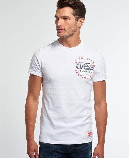 Mens - Authorised Specialists T-shirt in Optic | Superdry