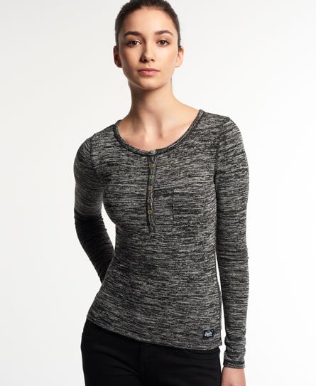 Superdry Super Sewn Twist Yarn Grandad Top Super Sewn Twist Yarn Grandad Top