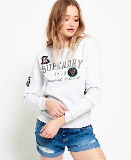 Superdry Harriet Patch sweatshirt med rund hals Harriet Patch sweatshirt med rund hals