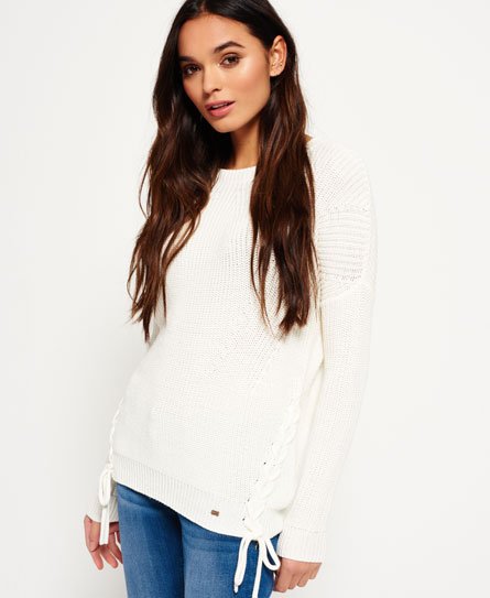 Superdry Arizona Lace Up Rib Knit Jumper Arizona Lace Up Rib Knit Jumper
