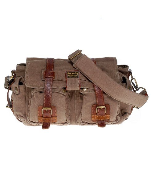 Superdry Unisex Motorbike Messenger Bag Green Size: 1SIZE