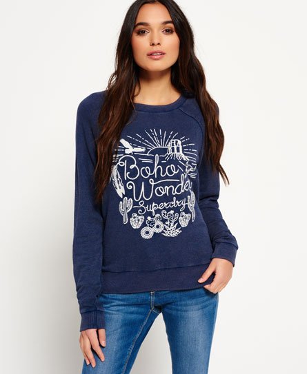 Superdry Applique Raglan Crew Sweatshirt Applique Raglan Crew Sweatshirt