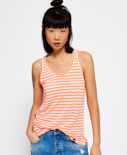 Superdry Débardeur rayé argile Débardeur rayé argile