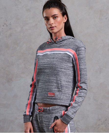 Superdry Φούτερ Crop Gymtech Bounce με Κουκούλα Φούτερ Crop Gymtech Bounce με Κουκούλα