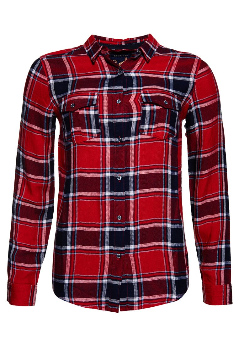 Womens - Nashville Boyfriend Check Shirt in Gilford Check Red | Superdry