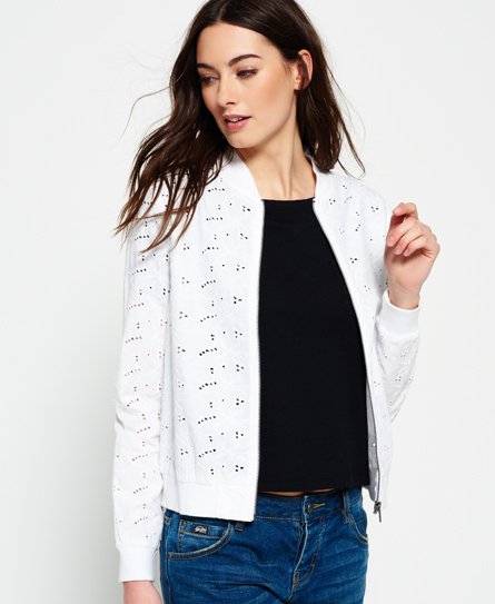 Superdry Schiffli Lace flygerjakke Schiffli Lace flygerjakke