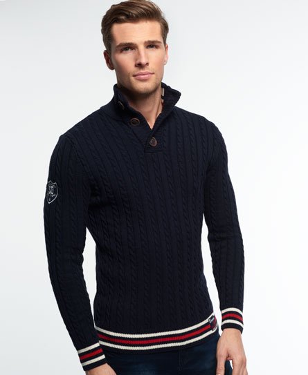 Superdry Cricketer Henley Sweater - Men's Sweaters