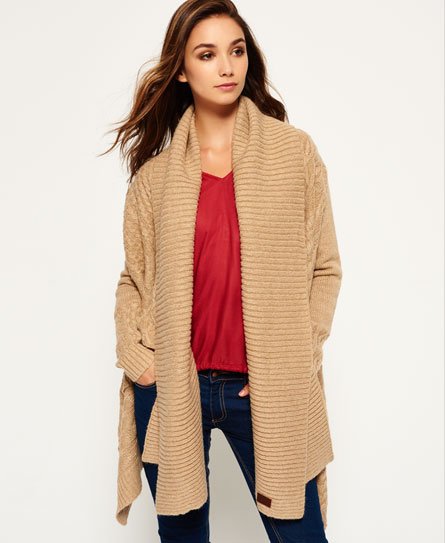 Superdry Haden kabelvest met watervalontwerp Haden kabelvest met watervalontwerp