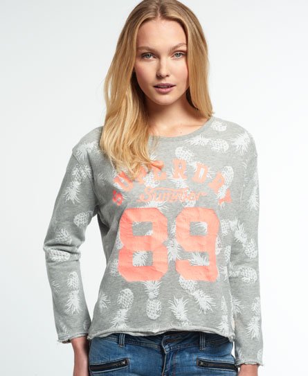 Superdry Suéter de cuello redondo Pastel Beach Suéter de cuello redondo Pastel Beach