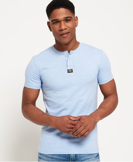 superdry collarless shirt
