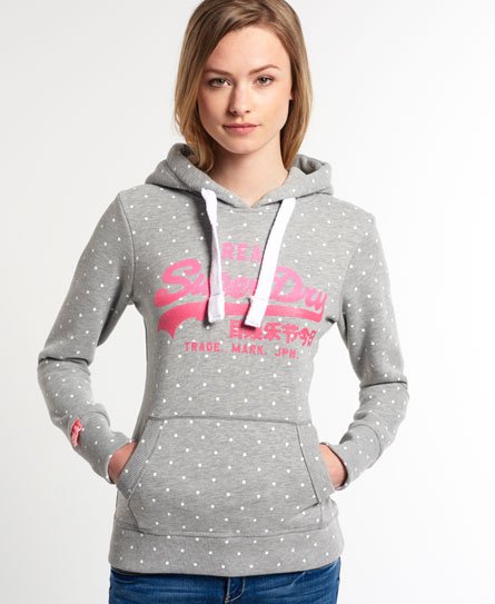 Superdry Vintage Logo All Over Print Hoodie - Women's Womens Hoodies-and- sweatshirts