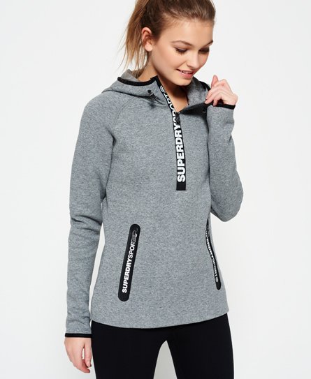Superdry Gym Tech hettegenser med halv glidelås Gym Tech hettegenser med halv glidelås