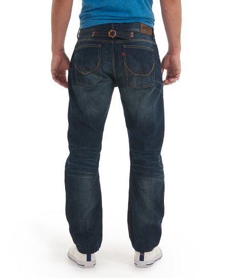 Mens - Copper Fill Loose Denim in Heavy Crease Dust | Superdry