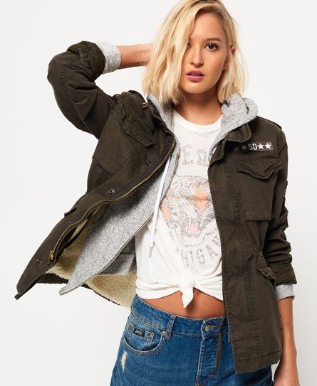 Superdry Winter Rookie Military Patch-jakke Winter Rookie Military Patch-jakke