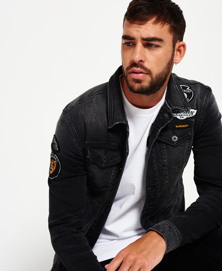 Superdry rogue patch 2024 trucker denim jacket