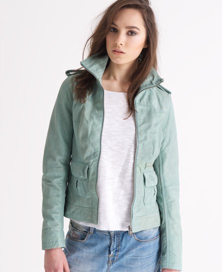 Superdry Super Blake Skinny Bikerjacke Damen Lederjacken