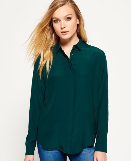 Superdry Premium Satin boyfriendskjorte Premium Satin boyfriendskjorte