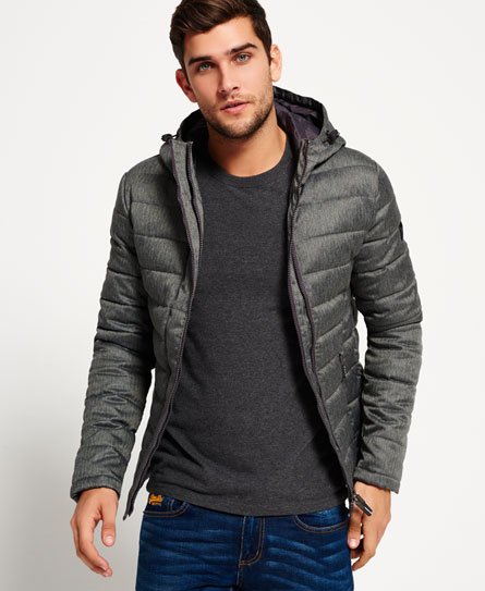 Superdry Tweed Fuji jack met capuchon en dubbele rits Tweed Fuji jack met capuchon en dubbele rits