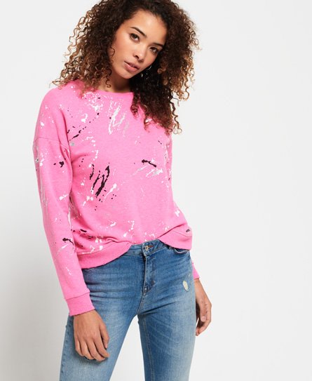 Superdry Splatter Paint Punk sweatshirt med rund hals Splatter Paint Punk sweatshirt med rund hals