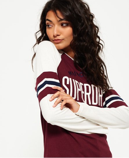 Superdry Top i fodboldtema med applikation og raglan Top i fodboldtema med applikation og raglan