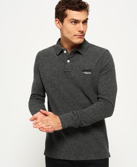 Superdry Classic Long Sleeve Pique Polo Shirt Classic Long Sleeve Pique Polo Shirt