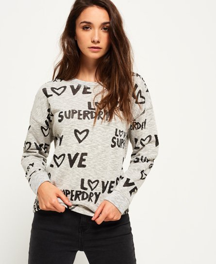 Superdry All Over Print Burnout Crew Jumper All Over Print Burnout Crew Jumper