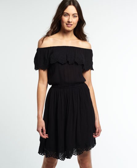 Superdry Mini-robe Schiffli Frill Mini-robe Schiffli Frill