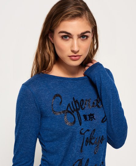 Superdry Dunloe Long Sleeve Graphic Top Dunloe Long Sleeve Graphic Top