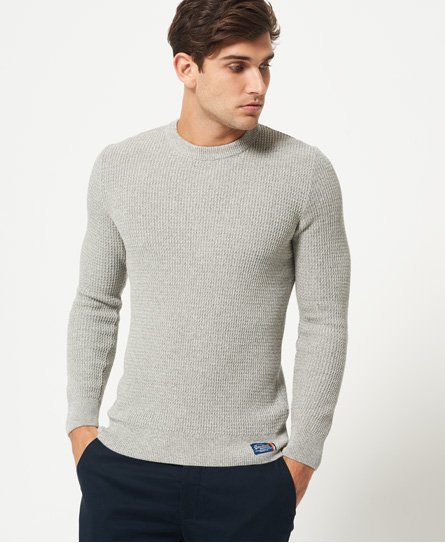 Superdry University Waffle-genser med rund hals University Waffle-genser med rund hals
