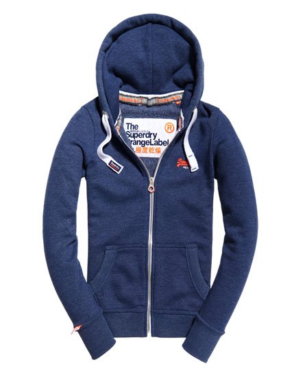 Superdry orange label on sale primary zip hoodie