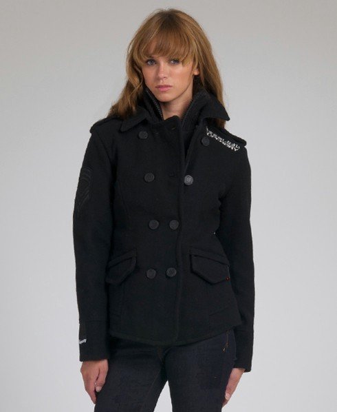 superdry classic pea coat