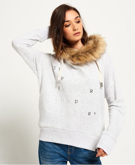 Superdry Applique Fur Slouch -huppari Applique Fur Slouch -huppari