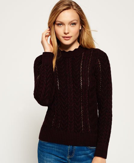 Superdry Gebreide Ryder kabeltrui Gebreide Ryder kabeltrui