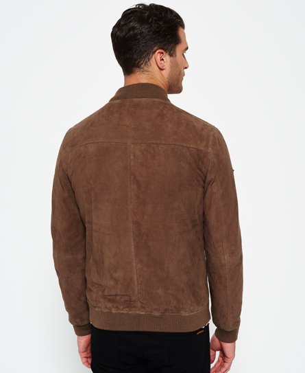 Superdry suede 2024 bomber jacket