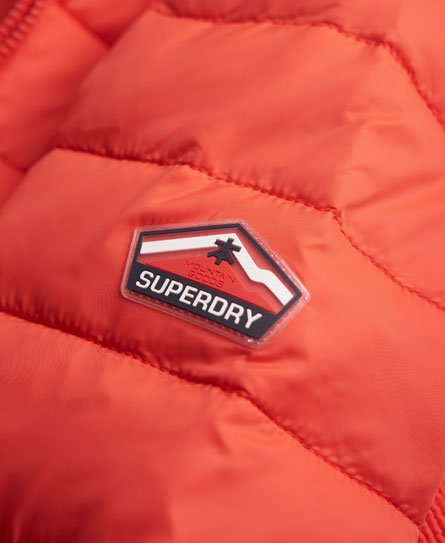 Womens - Fuji Slim Double Zip Hood Jacket in Fire Engine Red | Superdry