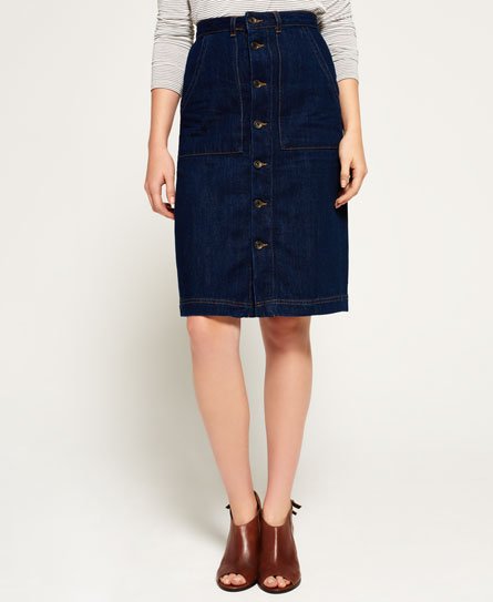 Superdry Midi Button Skirt Midi Button Skirt