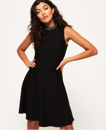 Superdry Fit & Flare Jewel Textured jurk Fit & Flare Jewel Textured jurk