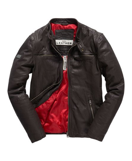 Superdry real hotsell leather jacket