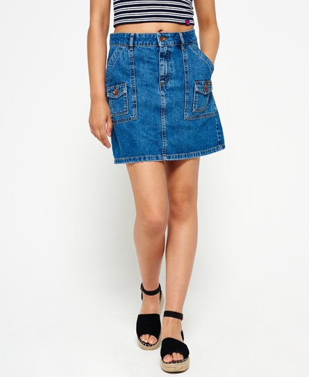 Superdry Utility Patched Denim Skirt Utility Patched Denim Skirt