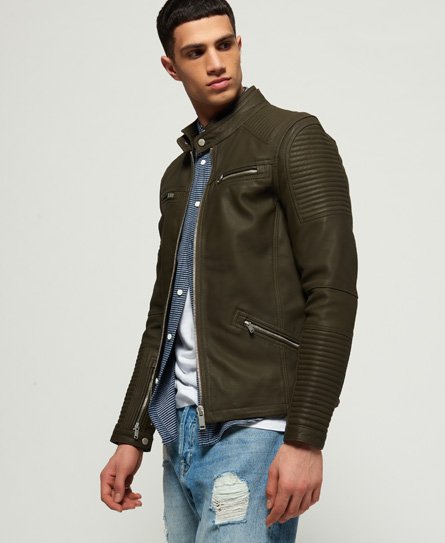 Superdry Premium Racer leren jas Premium Racer leren jas