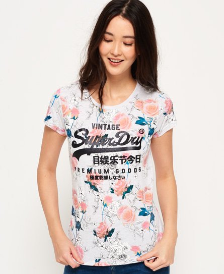 Superdry Kauttaaltaan kuvioitu Vintage Logo -T-paita Kauttaaltaan kuvioitu Vintage Logo -T-paita