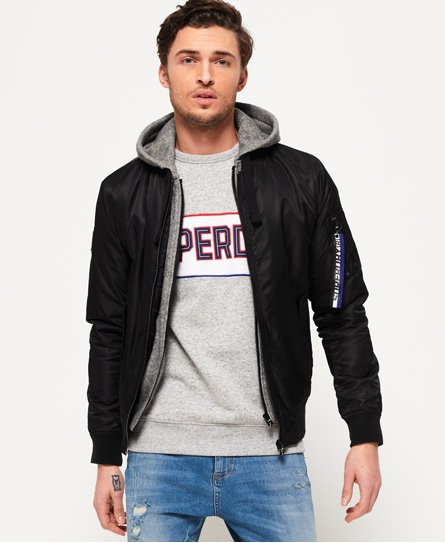 Superdry Caleb Hooded Bomber Jacket Caleb Hooded Bomber Jacket