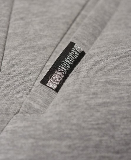 Womens - Hooded Scuba Longline Blazer in Grey Marl | Superdry