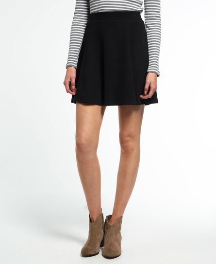 Womens - Christa Jacquard Skater Skirt in Black | Superdry