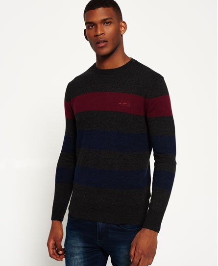 Superdry Orange Label Hoop Stripe Crew Neck Jumper Orange Label Hoop Stripe Crew Neck Jumper