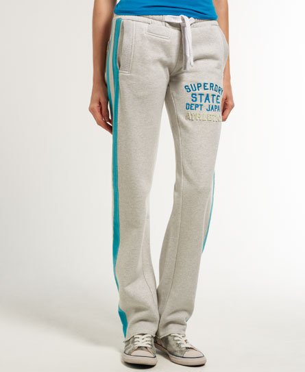 Womens Applique Hockey Joggers in Ice Marl Superdry UK