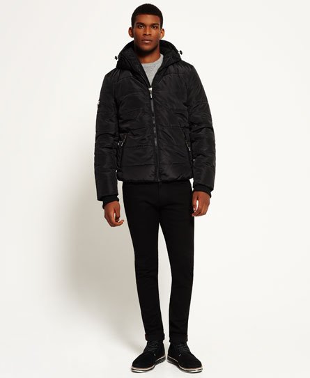 Mens - Sports Puffer Jacket in Black/black | Superdry