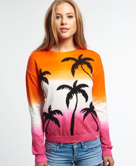 Superdry Pull dip & dye à encolure ronde Palm Pull dip & dye à encolure ronde Palm