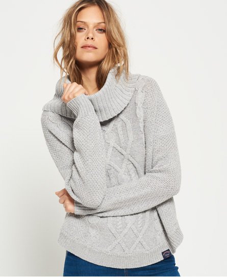 Superdry Lia Cable Cowl Neck Jumper Lia Cable Cowl Neck Jumper